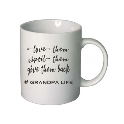 LOVE THEM SPOIL THEM GIVE THEM BACK #GRANDPA LIFE Ceramic Mug Thumbnail
