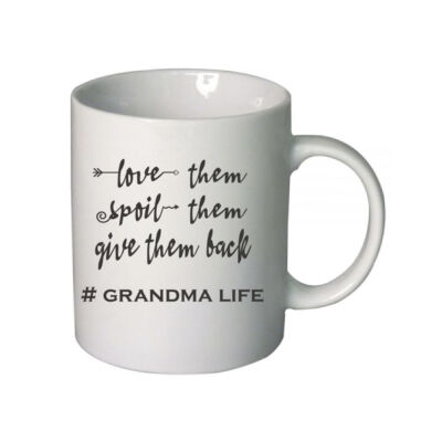 LOVE THEM SPOIL THEM GIVE THEM BACK #GRANDMALIFE Ceramic Mug Thumbnail