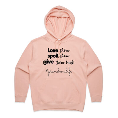 LOVE THEM SPOIL THEM GIVE THEM BACK #grandmalife WOMENS PULLOVER HOODIE Thumbnail