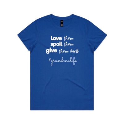 LOVE THEM SPOIL THEM GIVE THEM BACK #grandmalife WOMENS TEE Thumbnail