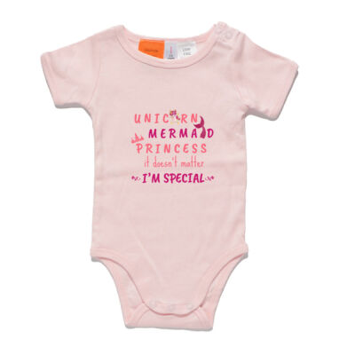 UNICORN MERMAID PRINCESS I AM SPECIAL Baby Onesie Thumbnail